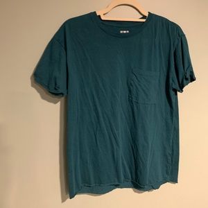 Teal Tee-Shirt with Breast Pocket